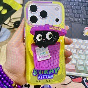 Stray Kitten Yellow Phone Case